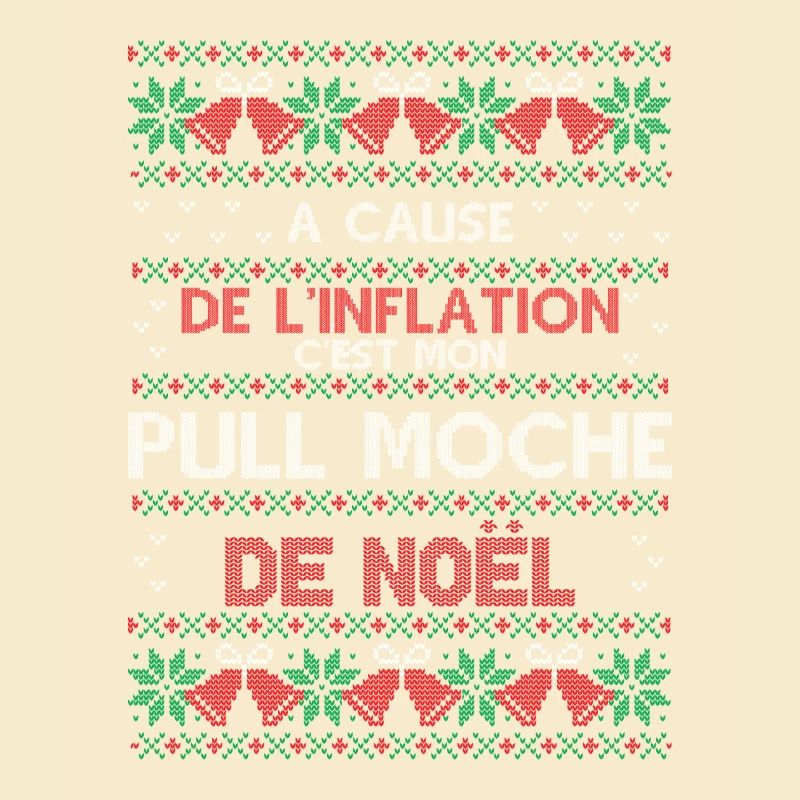 Pull Moche de Noël Humour Inflation Cadeau Xmas