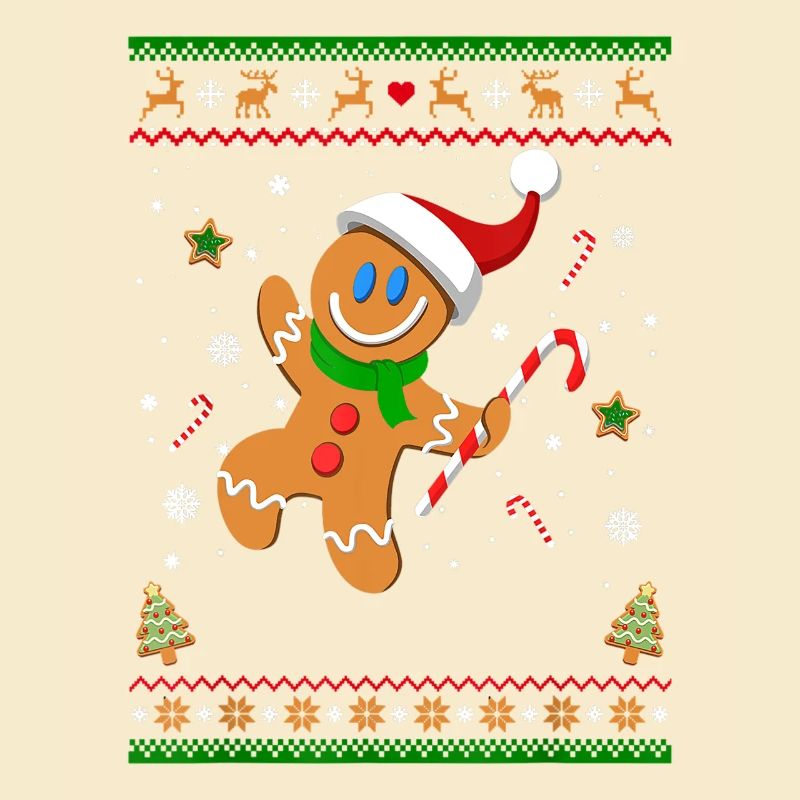 Hässliches Weihnachtspullover Lebkuchenmann Lustiges Geschenk