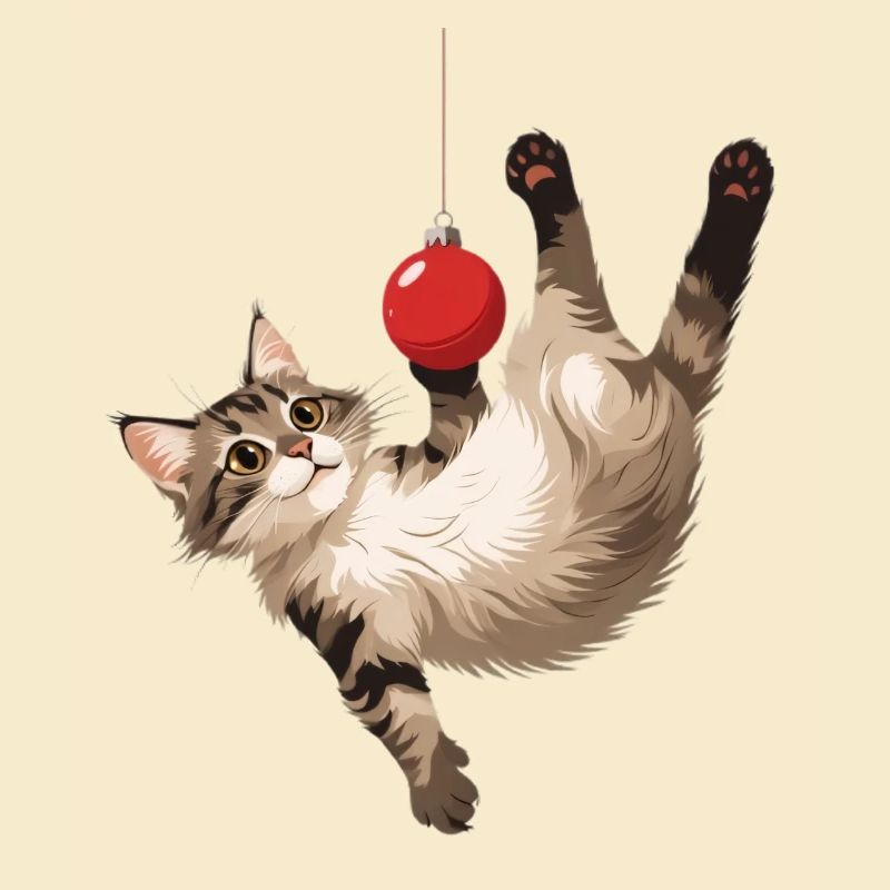 Katzenakrobat Ballspiel
