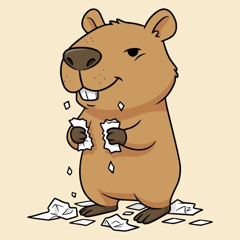 Capybara eats homework