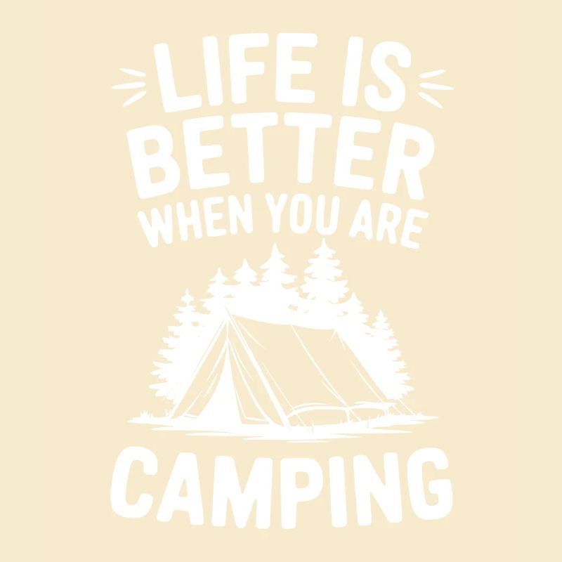 Camping Zitat: Lustiger Camper