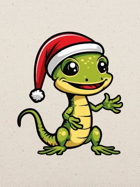 Echse Weihnachten Gecko