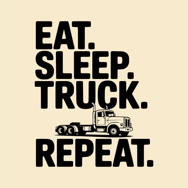 Manger. Dormir. Camion. Répéter.