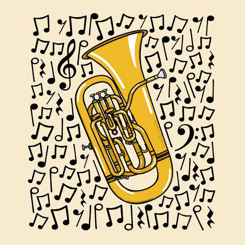 Euphonium Musical Notes Brass Musician