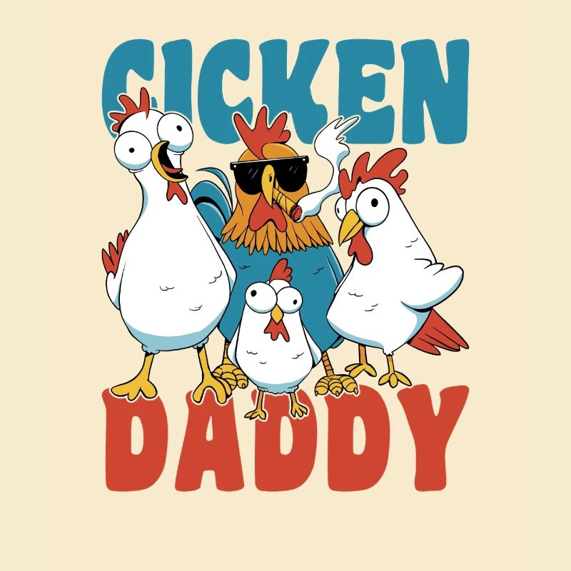 Chicken daddy funny chickens farmer
