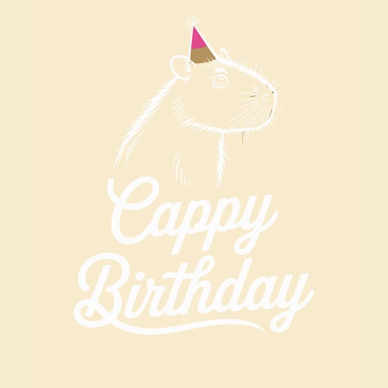 Capybara Birthday Cappy Birthday Funny Capy