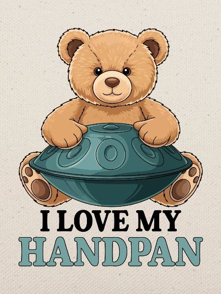 I Love My Handpan Teddy Bear