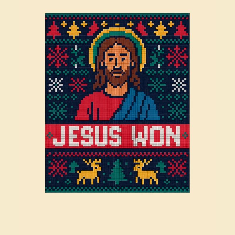 Jesus Won Pixel Weihnachtschristlicher Glaube