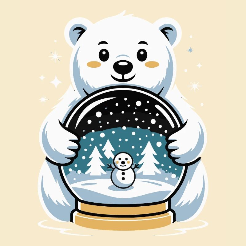 Polar Bear Snow Globe Impression