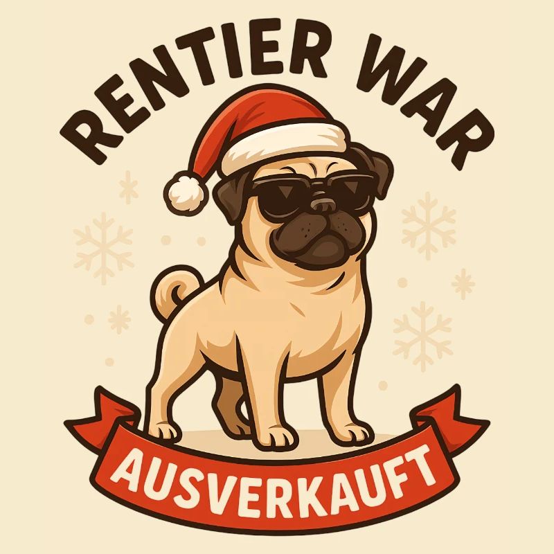 Reindeer a affiché complet Pug Pug