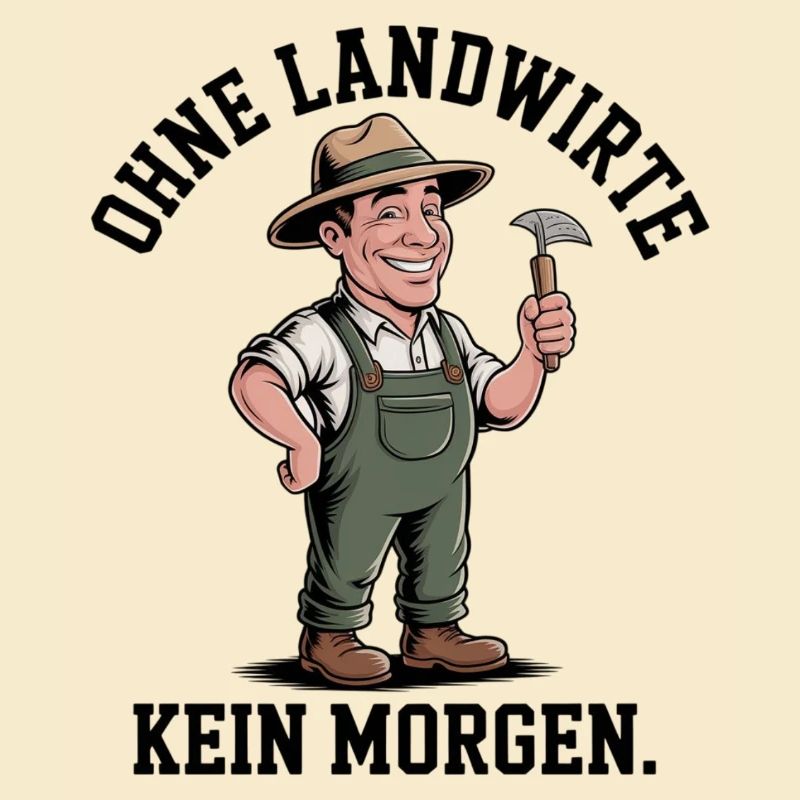 Bauer Cartoon mit Hacke
