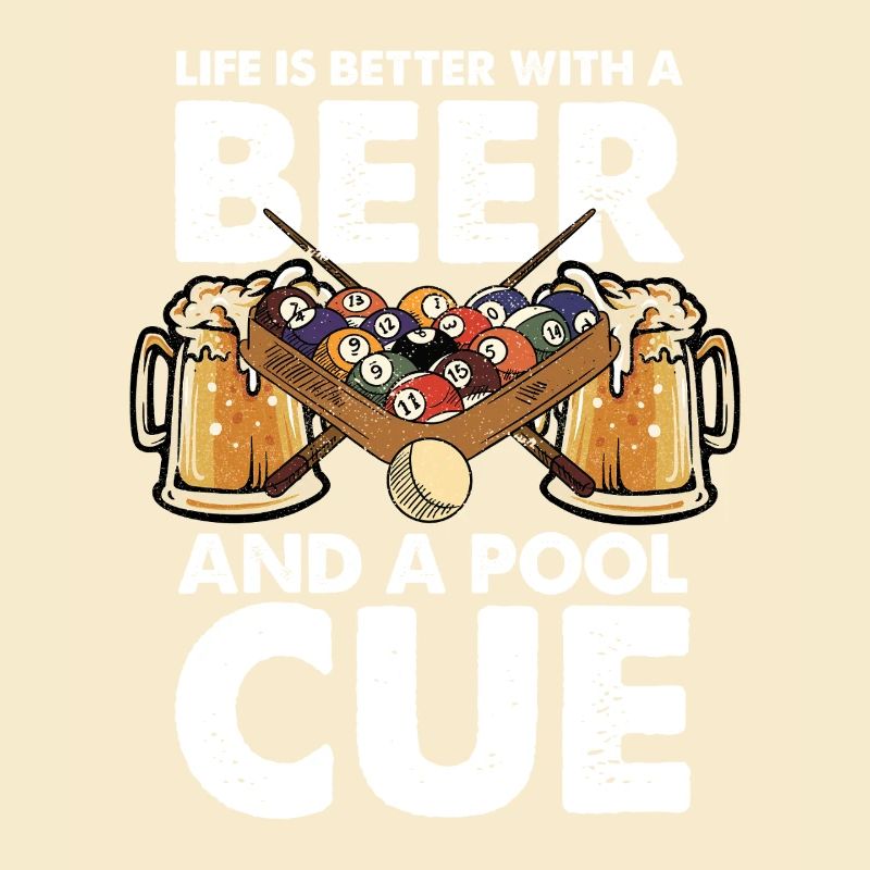 Bière, billard et queue
