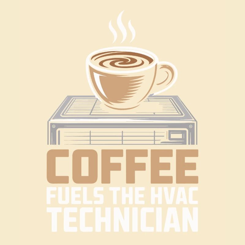 Coffee Lover HVAC Technician Gift Worker
