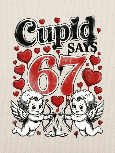 Cupid sagt 67 Herzen Liebesdesign
