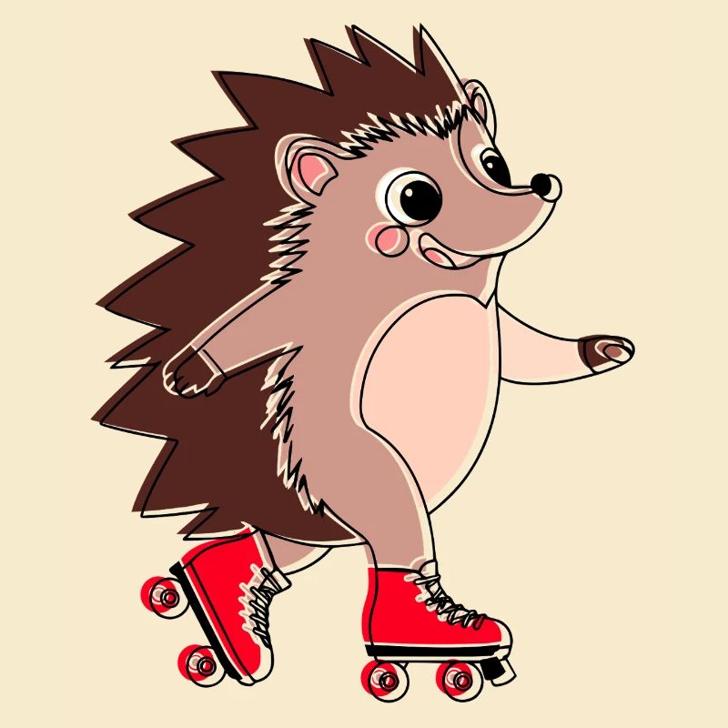 Hérisson en roller - Niglo en roller 