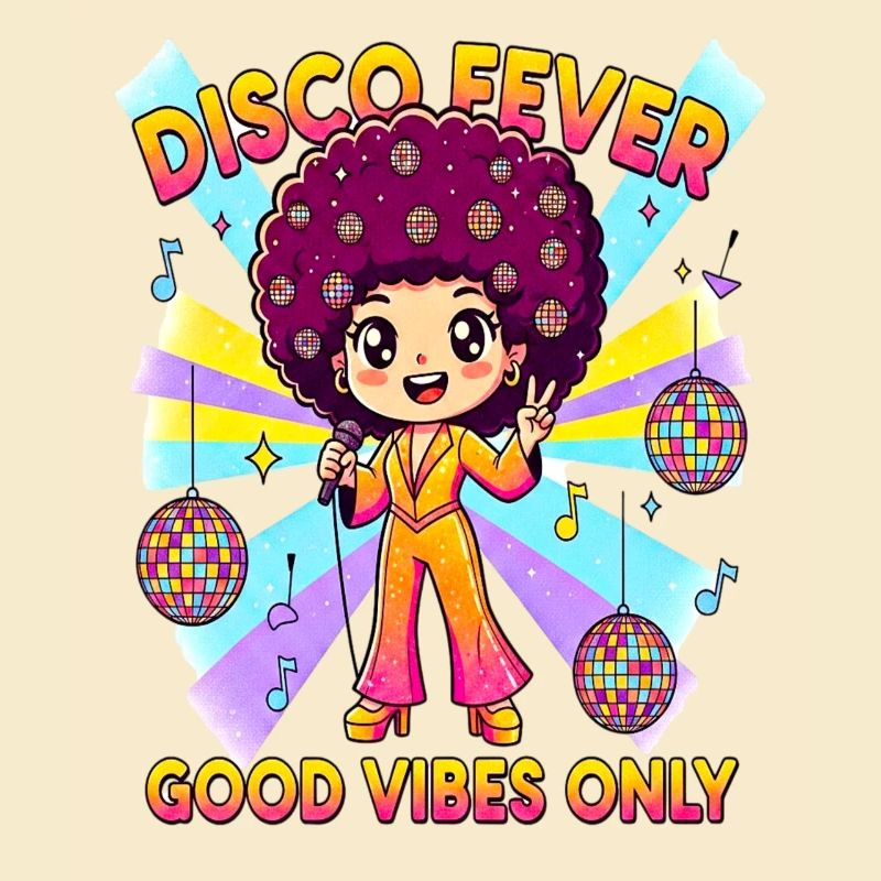 DISCO FEVER Cute Comic 70er