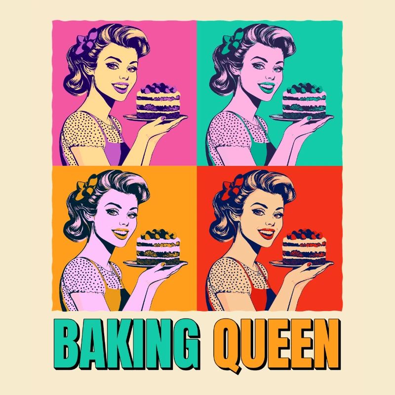 Baking Cake Baking Queen Baking Fairy Baker Pop Art