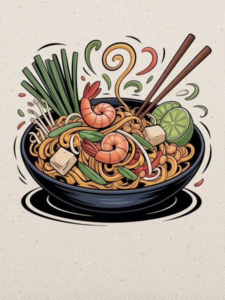Frühlingsramen mit Shrimp und Limette