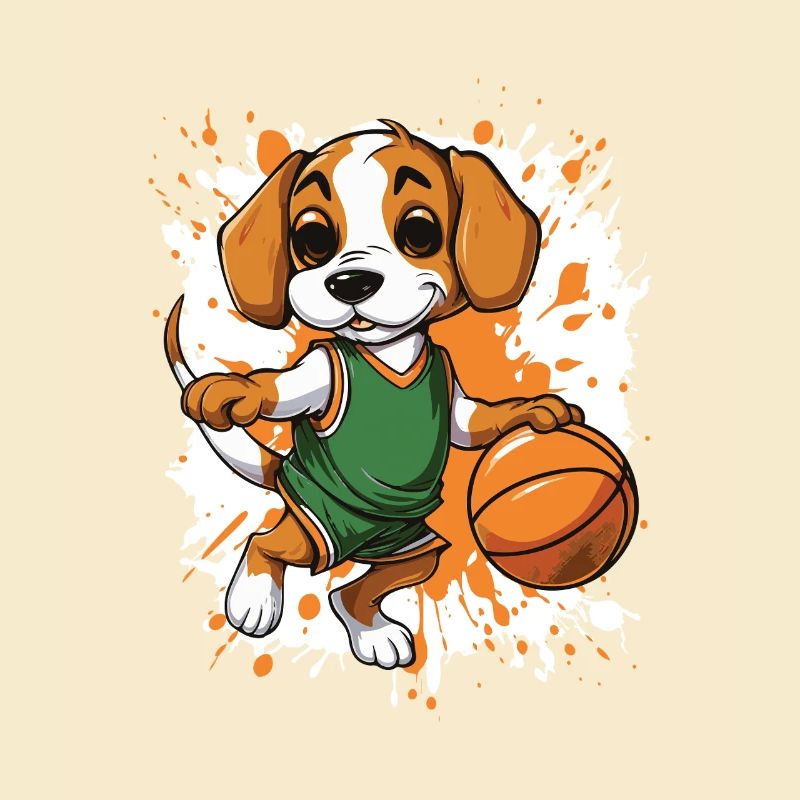 Basketball-Hund Spritz-Splash