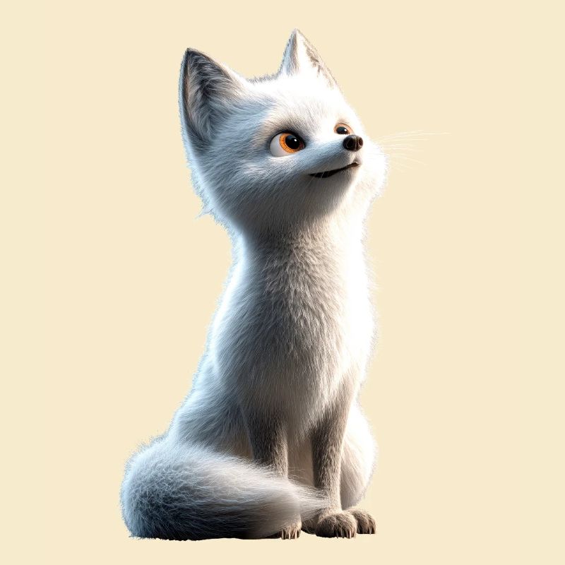 Polarfuchs Schneefuchs Eisfuchs Süßer Weißer Fuchs