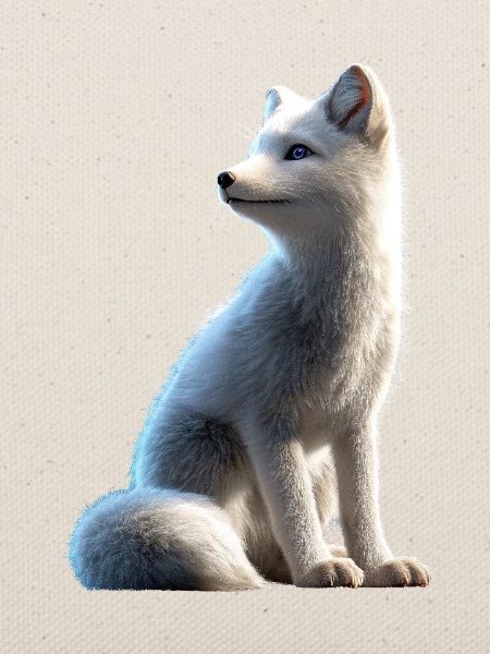 Polarfuchs Schneefuchs Eisfuchs Süßer Weißer Fuchs