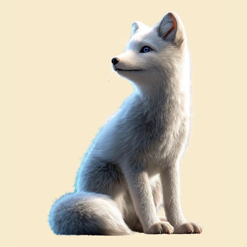Polarfuchs Schneefuchs Eisfuchs Süßer Weißer Fuchs