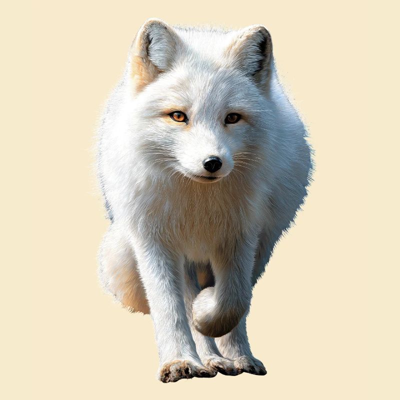Polarfuchs Schneefuchs Eisfuchs Süßer Weißer Fuchs