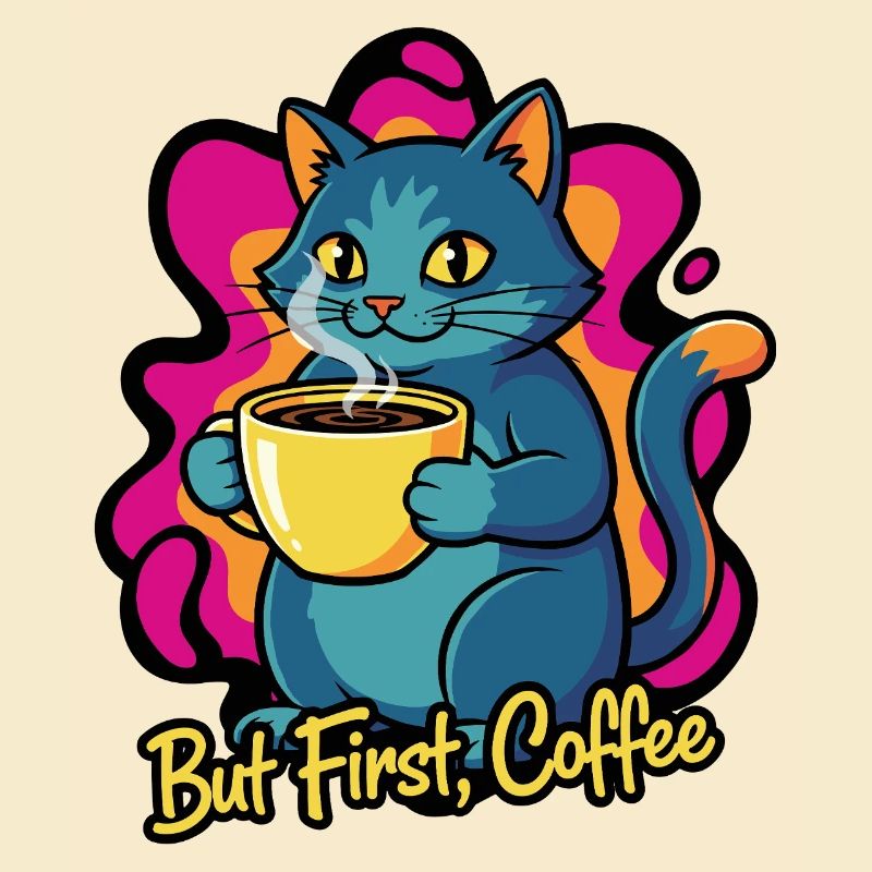 Kaffee Katze – But First Coffee