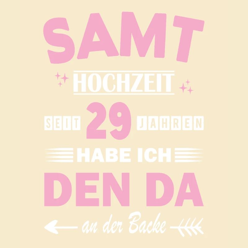 Samthochzeit 29 Hochzeitstag Jahrestag Ehefrau