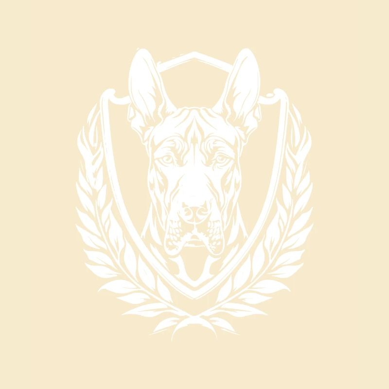 Wächterhund im Wappen-Design