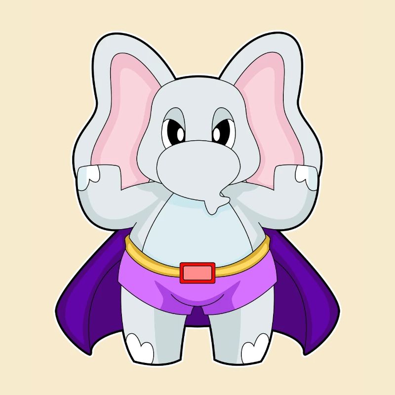 Cape de super-héros éléphant