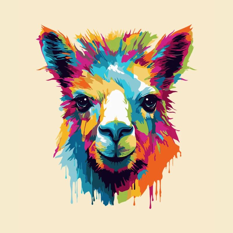 Llama Farbexplosion Popart