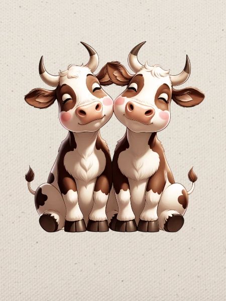 Kuh-Duo Kuschelfreundschaft