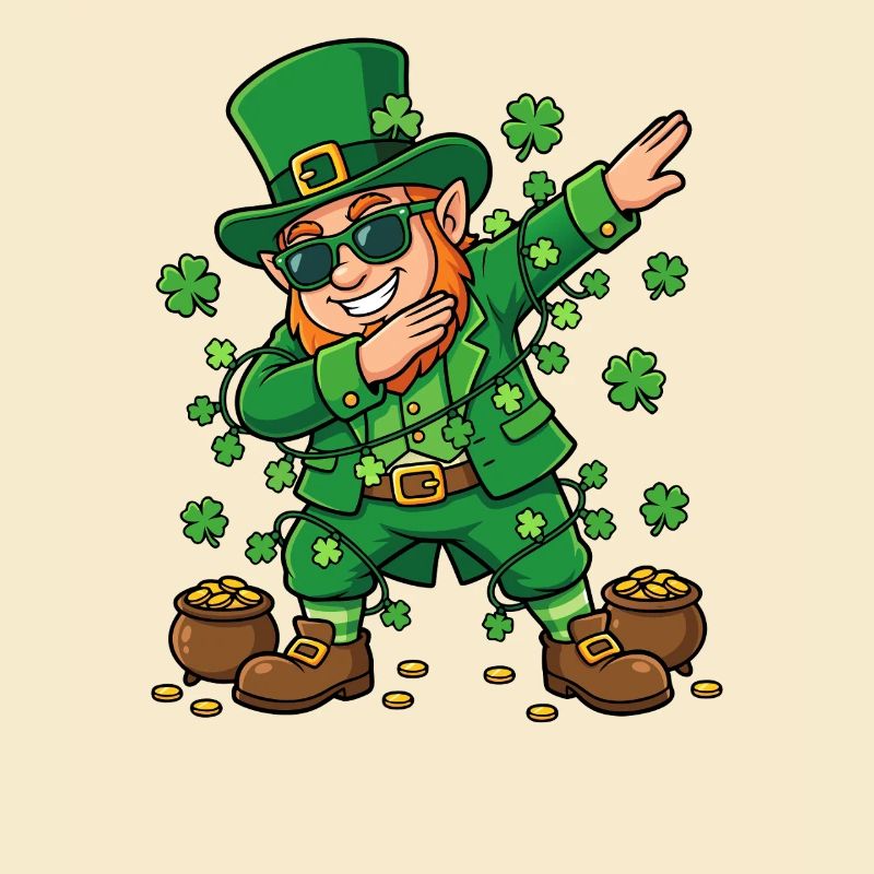 Dabbing Leprechaun St. Patrick's Day Leprechaun