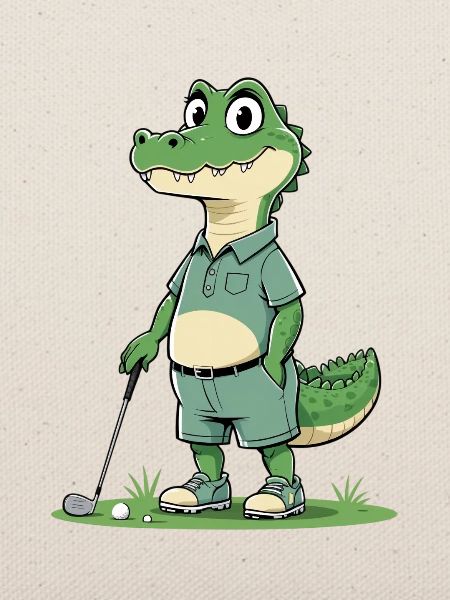 Alligator Golfheld im Casual-Look