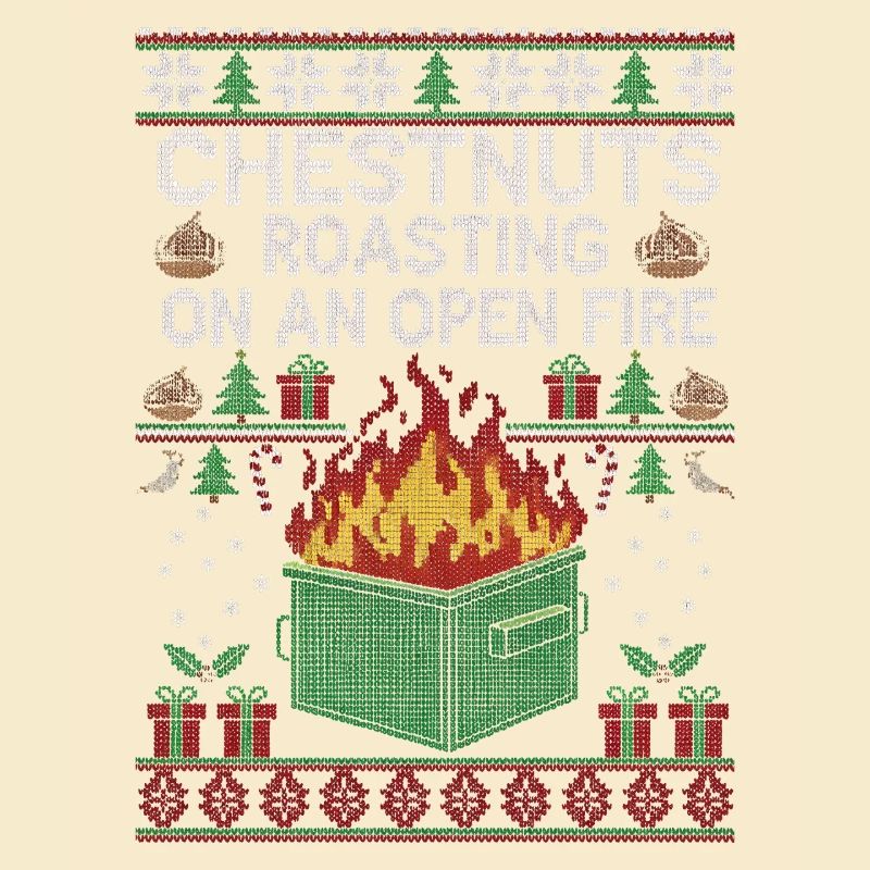 Roasting chestnuts on an open fire garbage can