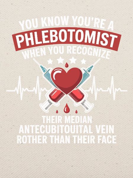 Phlebotomist Herzspruch Shirt