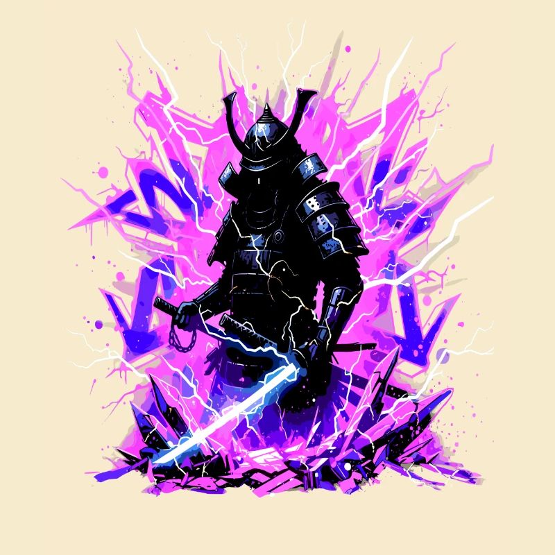 Cyber Samurai – Synthwave Katana Geist
