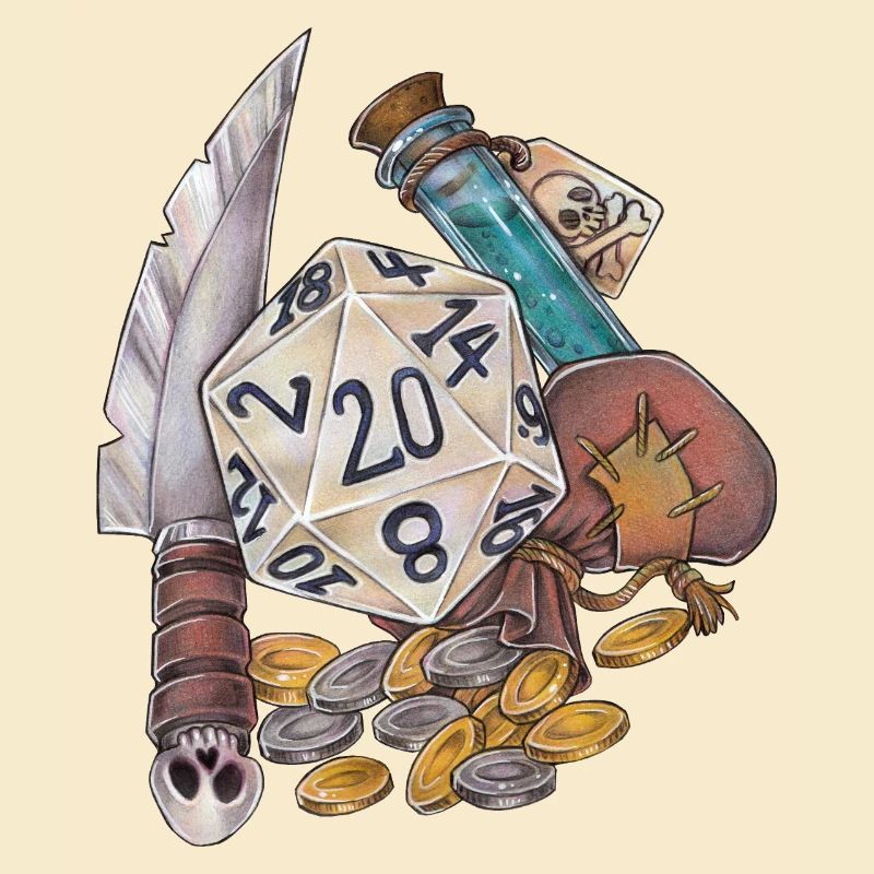 Rollenspiel Tabletop D20 Würfel Geschenk Dieb Raub