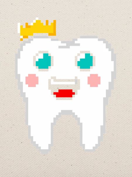Zahnkrone Pixel Art Zahnarzt
