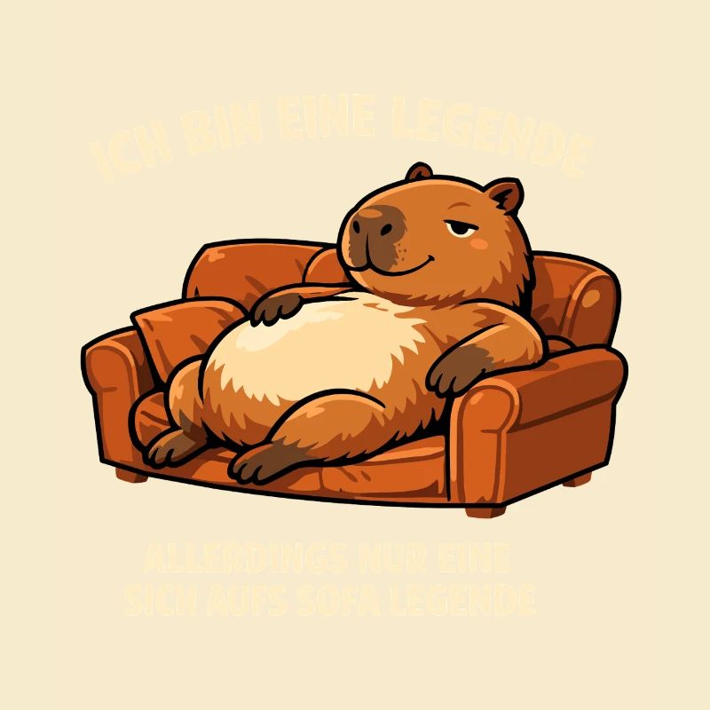 Sofa legend: relaxed capybara