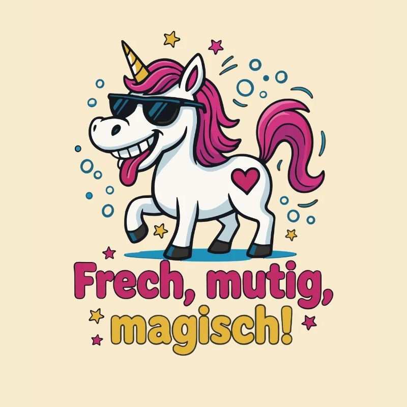 Cooles Einhorn – Frech, mutig, magisch Design