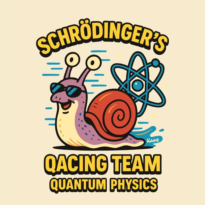 Schrödinger's Qacing Team Quantum Physics Snail