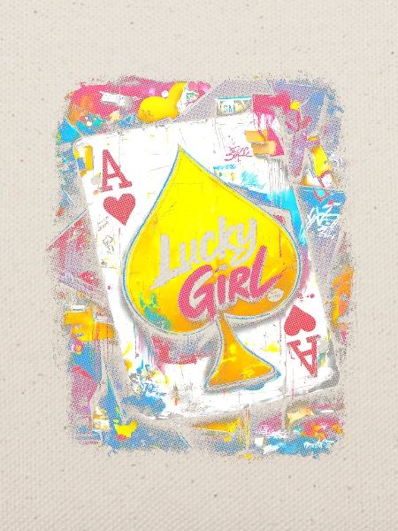 Lucky Girl Spade Graffiti Kunst