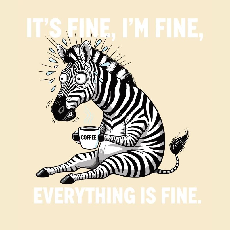 Its Fine Im Fine Kaffee Zebra