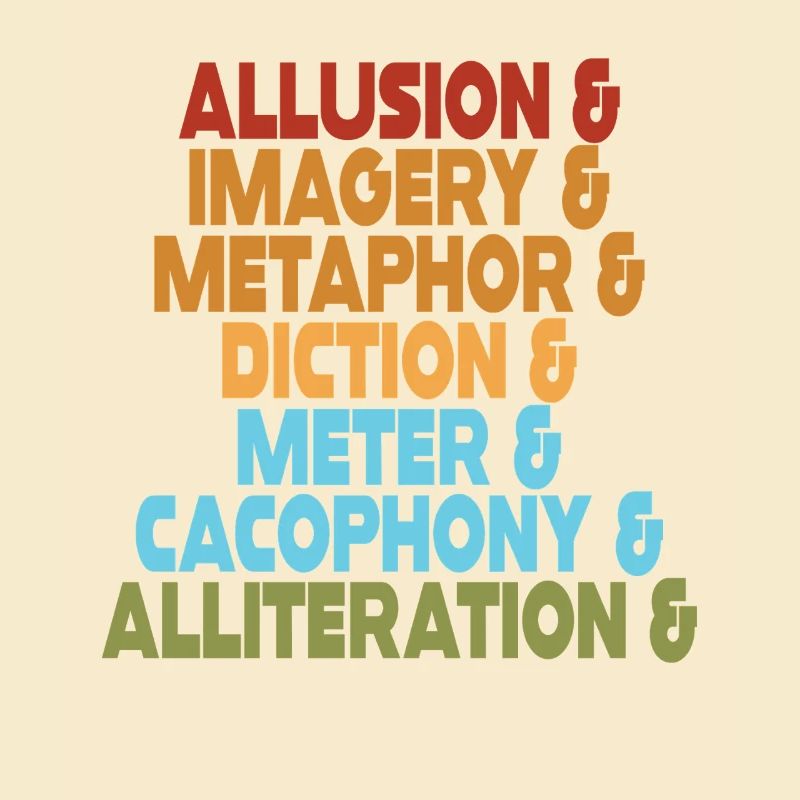 Literarische Mittel Typografie-Stack