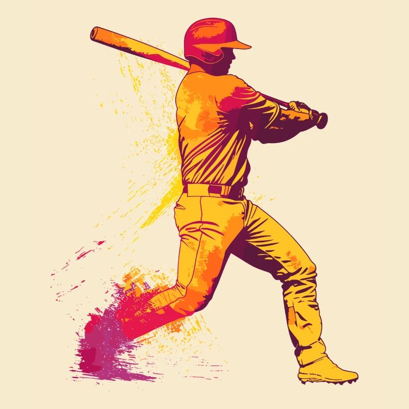 Farbexplosion Baseballschlägerheld