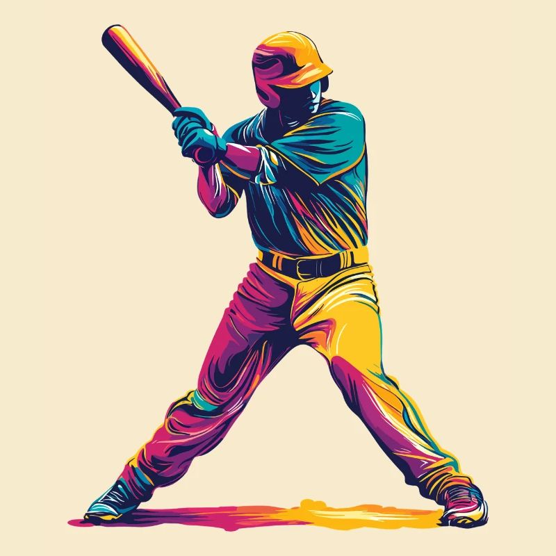 Farbexplosion Baseballschläger