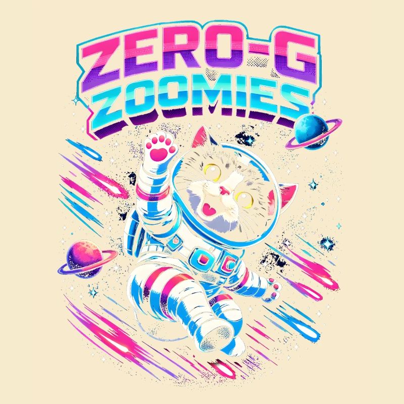 Null-G Zoomies | Astro Katze Weltraum Humor