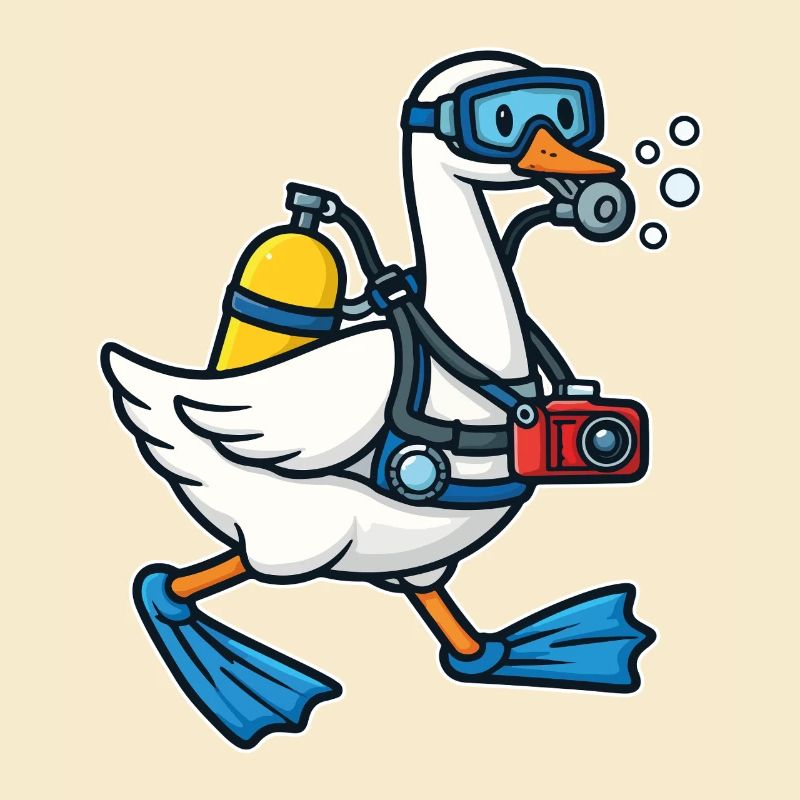 Diver Duck with Camera